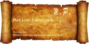 Matisa Pénelopé névjegykártya